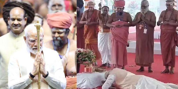 देशाच्या नव्या संसद भवनात ऐतिहासिक राजदंडाची स्थापना