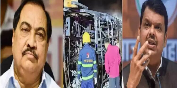 समृद्धीवरील अपघातानंतर खडसेंची देवेंद्र फडणवीसांवर टीका