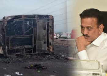 चालकाला झोप आल्याने दुर्घटना झाली असावी – गिरीश महाजनांची शंका