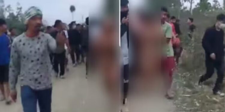 भयंकर ! मणिपूरमध्ये २ महिलांना निर्वस्त्र करून रस्त्यावर फिरवलं, VIDEO व्हायरल