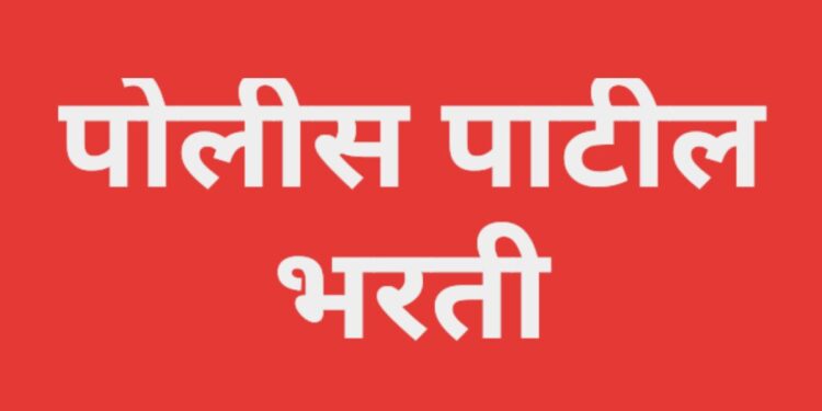 जिल्ह्यात पोलीस पाटील भरती ; ३१ जुलै ऑनलाईन अर्ज सादर करण्याची अंतिम मुदत