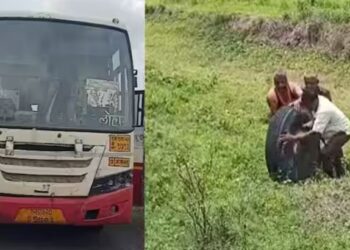 प्रवाशांनी भरलेल्या धावत्या बसचे चाक निखळलं अन्.. नक्की काय घडलं? वाचाच