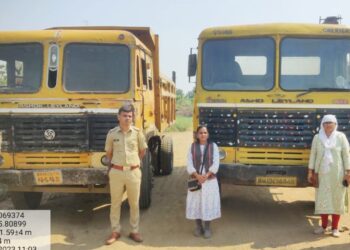 वाळू वाहतूक करणारे एकाच क्रमांकाचे दोन डंपर जप्त