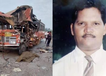 सहलीला निघालेल्या बसला भीषण अपघात; शिक्षकाचा जागीच मृत्यू, ५ ते ६ विद्यार्थी जखमी