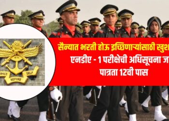 सैन्यात भरती होऊ इच्छिणाऱ्यांसाठी खुशखबर! NDA 1 परीक्षेची अधिसूचना जारी, पात्रता 12वी पास