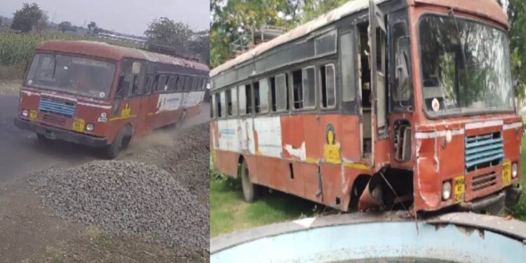 बापरे…खतरनाक! अन् प्रवाशांनी भरलेली एसटी थेट घुसली सुतगिरणीमध्ये