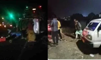 तिहेरी भीषण अपघातात आठ जण ठार, मृतांमध्ये एकाच कुटुंबातील चौघांचा समावेश