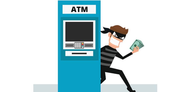 चोरांच्या टोळक्याने थेट एटीएमवर मारला डल्ला ; लाखोंचा ऐवज चोरून केला पोबारा