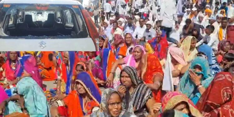 पहूर येथे आंदोलन पेटलं.. वाहनांची केली तोडफोड ; नेमकं प्रकरण काय