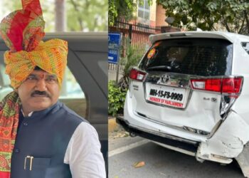 शिंदे गटातील खासदाराच्या कारचा भीषण अपघात ; सुदैवाने बचावले