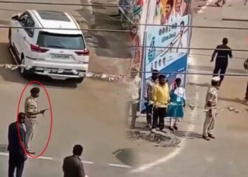 VIDEO ! ड्युटीवर तैनात असलेल्या IPS अधिकाऱ्याला मंत्र्यांच्या ताफ्यातील वाहनानं चिरडलं