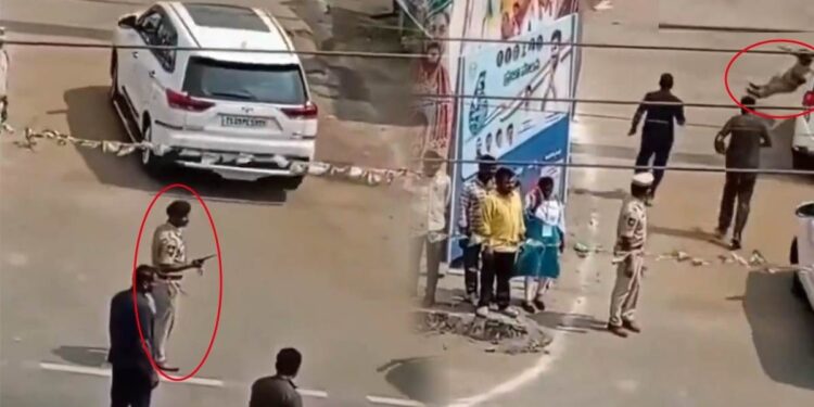 VIDEO ! ड्युटीवर तैनात असलेल्या IPS अधिकाऱ्याला मंत्र्यांच्या ताफ्यातील वाहनानं चिरडलं