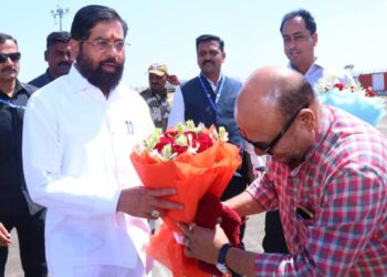 मुख्यमंत्री एकनाथ शिंदेंचं जळगावात आगमन