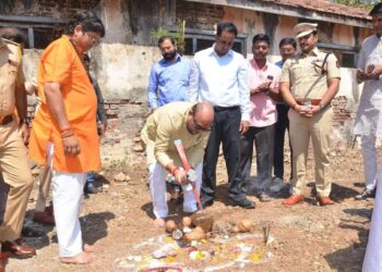 पाळधी व रामानंद येथे नविन पोलीस स्टेशन इमारतीचे भूमीपूजन