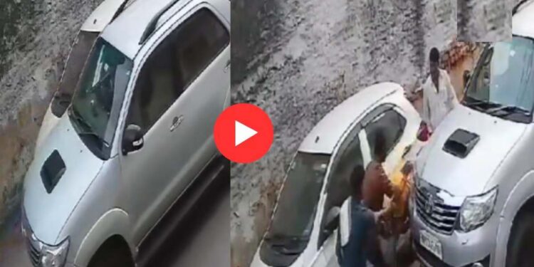 फॉर्च्युनरने वृद्ध व्यक्तीला निर्दयीपणे चिरडलं ; घटनेचा काळीज पिळवटून टाकणारा VIDEO समोर