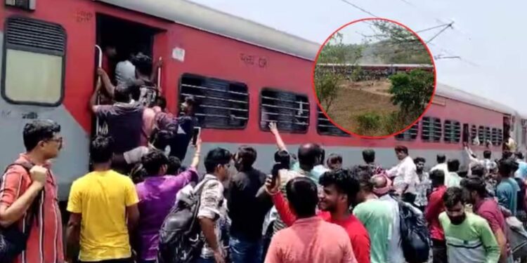 नाशिकमध्ये गोदान एक्स्प्रेसच्या डब्याखालून धूर ; प्रवाशांनी ट्रेनमधून मारल्या उड्या