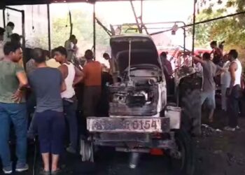 बेलसवाडी येथे गोठ्याला भीषण आग, सहा गुरांचा होरपळून मृत्यू