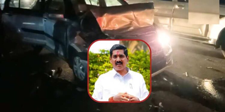 महाराष्ट्रातील नवनिर्वाचित खासदाराच्या ताफ्यातील गाडीचा अपघात