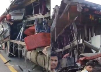 बस आणि दुधाच्या टँकरमध्ये भीषण अपघात; 18 जणांचा मृत्यू, अनेक जखमी