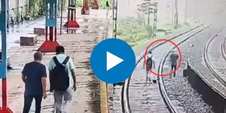 धावत्या लोकलखाली झोपून पिता-पुत्राने आत्महत्या ; घटनेचा धक्कादायक व्हिडीओ व्हायरल