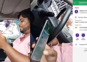 ऑनलाईन ५०० रुपयांची लाच घेताना वाहतूक पोलिसाचा व्हिडिओ व्हायरल; कारवाईची मागणी