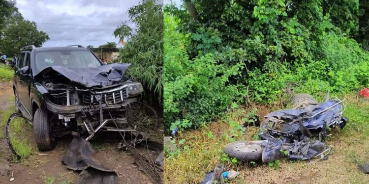 भाजप आमदाराच्या ताफ्यातील कारची दुचाकीला धडक ; २ जण ठार