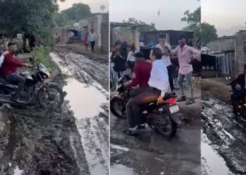 मंत्री गिरीश महाजन संकटात! जामनेर मतदारसंघातील तरुणांनी खराब रस्त्यावरून घेरलं