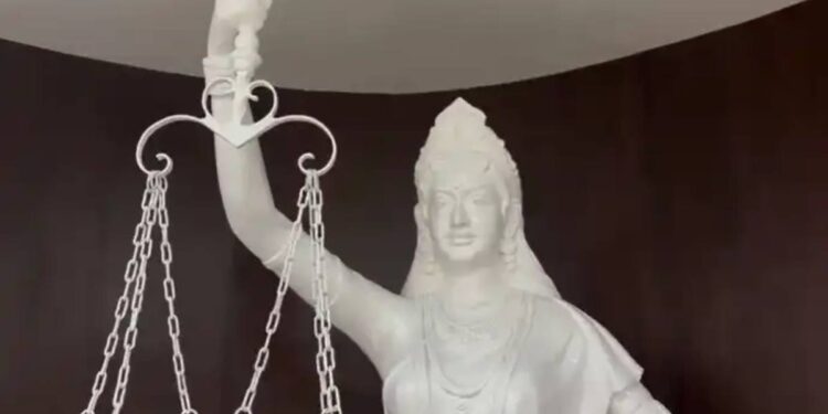भारतीय न्यायदेवतेच्या मूर्तीमध्ये बदल