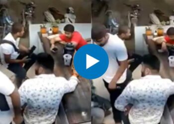 मित्रांसोबत बोलत असताना खाली कोसळला, अन्.. ; तरुणाचा मृत्यूचा लाईव्ह व्हिडीओ व्हायरल