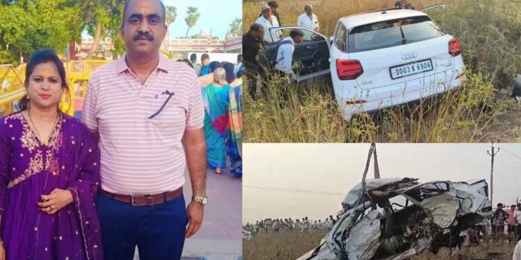 पारोळ्यात दोन कार समोरासमोर धडकल्याने भीषण अपघात; पती-पत्नी जागीच ठार, अन्य तीन जण गंभीर