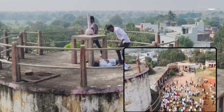 संतोष देशमुख हत्याप्रकरणी मस्साजोगचे ग्रामस्थ आक्रमक; धनंजय देशमुखांचे पाण्याच्या टाकीवर चढून आंदोलन