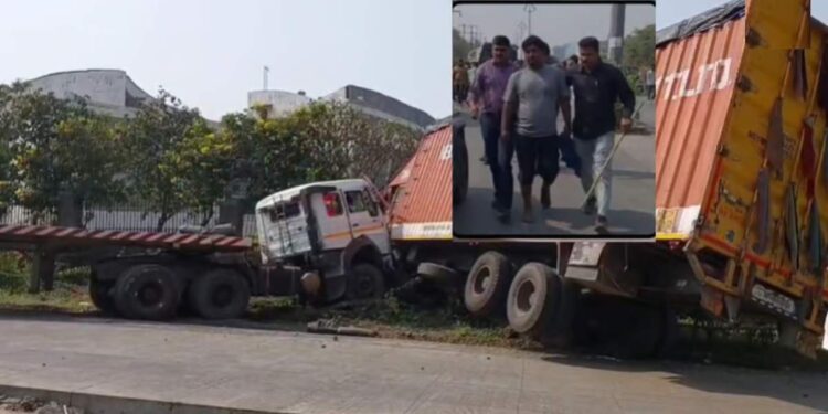 भरधाव ट्रेलरने पोलिसांच्या व्हॅनसह ५० वाहनांना उडवलं