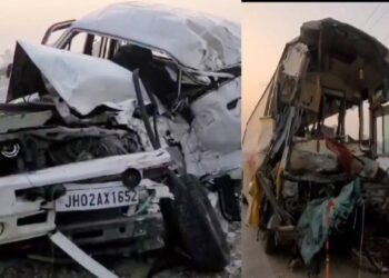 टाटा सुमो आणि ट्रकचा भीषण अपघात ; ८ जण ठार, ६ जण गंभीर जखमी