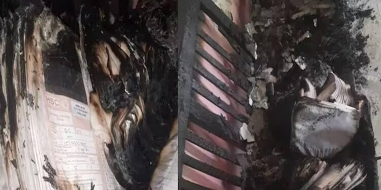 अरे देवा! शिक्षिकेच्या घराला आग, बारावी परिक्षेच्या उत्तरपत्रिका जळून खाक