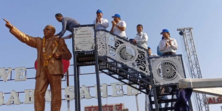 जयभीम पदयात्रा उत्साहात पार; विविध विभागांचा उत्स्फूर्त सहभाग