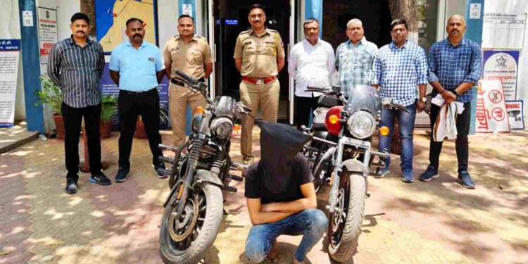 चोरीच्या दोन बुलेट मोटारसायकलींसह संभाजीनगरचा तरुण जळगावात जेरबंद!