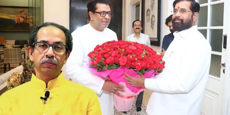 एकनाथ शिंदे-राज ठाकरेंच्या भेटीवर ठाकरे गटाची पहिली प्रतिक्रिया; म्हणाले,’तो ***आहे…’