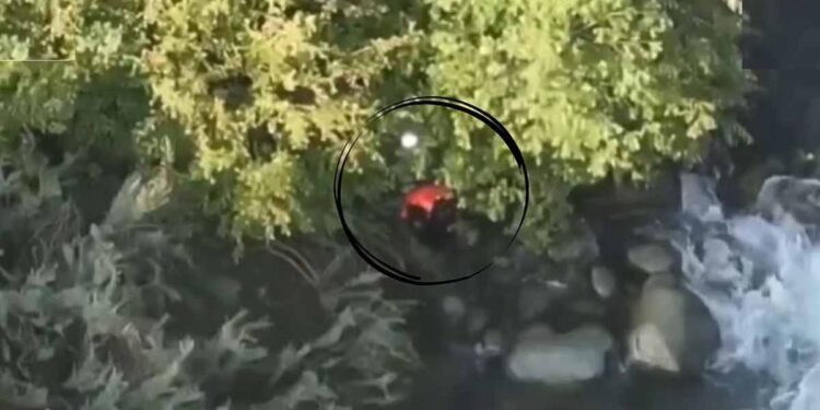 दहशतवाद्यांना आश्रय देणाऱ्या तरुणाची नदी उडी घेऊन आत्महत्या, VIDEO व्हायरल
