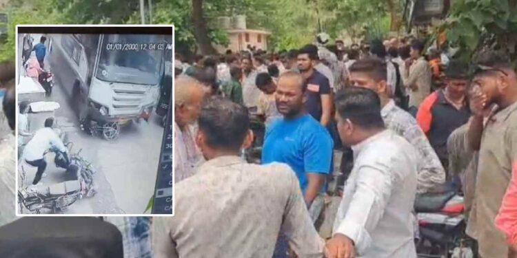 ब्रेक फेल झालेल्या एसटीने चार जणांना चिरडले ! चोपडा शहरातील भीषण घटना