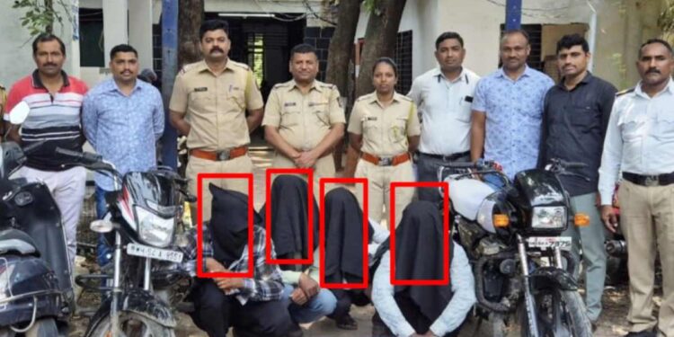 भडगाव पोलिसांनी लावला जबरी चोरीचा छडा ; चौघांकडून ३७ हजाराचा मुद्देमाल जप्त