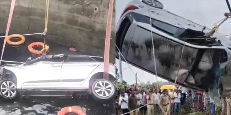 भयंकर! कार विहिरीत कोसळली, पाच जण ठार