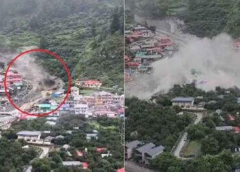 उत्तरकाशीतील हर्षिल खोऱ्यात ढगफुटी मोठी दुर्घटना ; पुरात घरं वाहून गेली, थरकाप उडवणारा व्हिडिओ पाहा