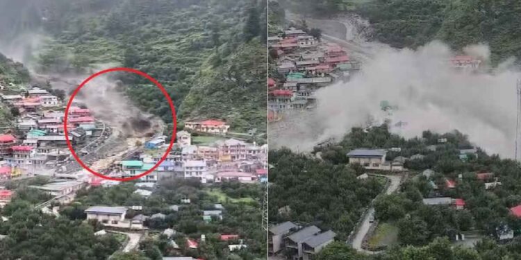 उत्तरकाशीतील हर्षिल खोऱ्यात ढगफुटी मोठी दुर्घटना ; पुरात घरं वाहून गेली, थरकाप उडवणारा व्हिडिओ पाहा