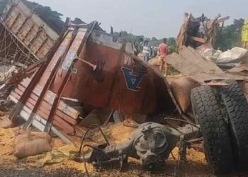 शिरपूरमध्ये दोन ट्रकची धडक होऊन भीषण अपघात, एकाचा मृत्यू तर ७० बकऱ्या ठार