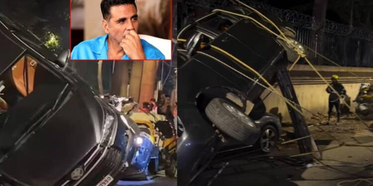मुंबईत अक्षय कुमारच्या ताफ्यातील गाडीचा भीषण अपघात