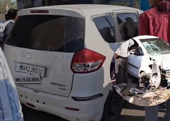 भरधाव अर्टिगा कारने पाच नागरिकांना उडविले, मुक्ताईनगरच्या हरताळा फाट्यानजीकची घटना