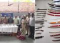 १८ तलवारी अन् १० कोयते… चाळीसगावात महिलेच्या घरातून अवैध शस्त्रांचा साठा जप्त
