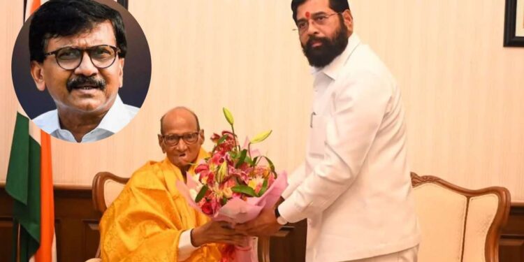 शरद पवार-एकनाथ शिंदे भेटीवरून महाविकास आघाडीत खळबळ; संजय राऊतांची तीव्र नाराजी