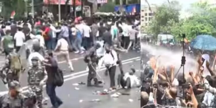 रांचीमध्ये विद्यार्थी आंदोलन चिघळले; विधानभवनाच्या मोर्चादरम्यान पोलिसांचा लाठीचार्ज
