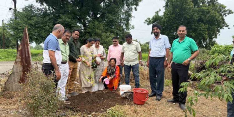 रोटरी मिडटाउन क्लबतर्फे पाळधी येथे १०० वृक्षांचे वृक्षारोपण